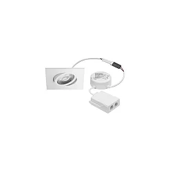 Lumière encastrée ABACO SQUARE pivotant, contrôlable par DALI IP44, noir gradable 8W 1010lm 3000K 36° 36° CRI 82