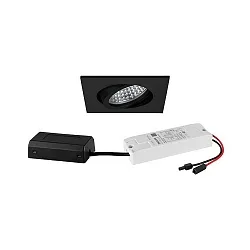 Projecteur encastré TIRREL-S LED DIM CONNECTION-BOX angulaire, pivotant, pour VDU, contrôlable par DALI IP20, noir gradable