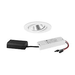 Lumière encastrée rond, pivotant IP20, blanche gradable 6W 640lm 3000K 20-40° 20-40° CRI 80-89