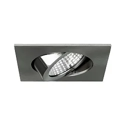 Downlight BB05 angulaire, pivotant IP20, nickel mat gradable