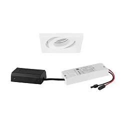 Lumière encastrée pivotant, carré IP20, blanche gradable 7W 680lm 3000K 20-40° 20-40° CRI 80-89