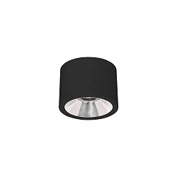 Downlight APOLLO MIDI lisse, rond, commutable IP20, couvert de poudre, noir 