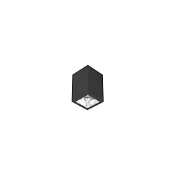 Downlight APOLLO MICRO angulaire, lisse, commutable IP20, couvert de poudre, noir 