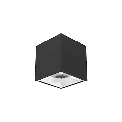 Downlight APOLLO MAXI angulaire, lisse, contrôlable par DALI IP20, couvert de poudre, noir gradable