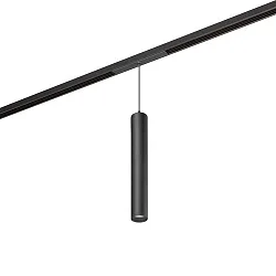 Lumière à suspension sur rail PEPA PEN Bas, rigide, contrôlable par DALI IP20, noir mat gradable