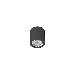 Downlight APOLLO MINI rond, contrôlable par DALI, à facettes IP20, couvert de poudre, noir gradable