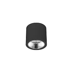 Downlight APOLLO MIDI rond, commutable, à facettes IP20, couvert de poudre, noir 