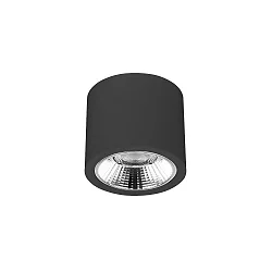 Downlight APOLLO MAXI rond, contrôlable par DALI, à facettes IP20, couvert de poudre, noir gradable