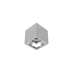 Downlight APOLLO MIDI angulaire, commutable, à facettes IP20, couvert de poudre, argent 