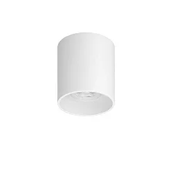 Luminaire de surface TURN-R GU10 à 1 flamme, cylindrique, rigide IP20, blanc mat gradable