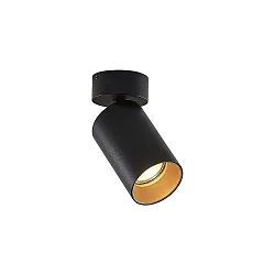 Luminaire de plafond TAGES Ø 6CM à 1 flamme, petit, rond GU10 IP20, noir mat gradable