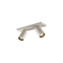 Rampe de projecteurs TAGES à 2 flammes, angulaire, langue GU10 IP20, blanc mat gradable