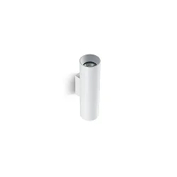 Luminaire mural TOMEK haut bas, à 2 flammes, rond GU10 IP20, blanc mat gradable
