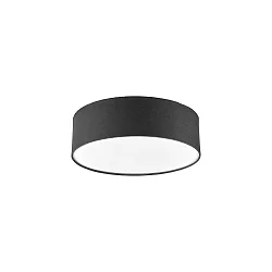 Luminaire de plafond TIM Ø 40CM haut bas, avec diffuseur E27 IP20, nickel mat gradable