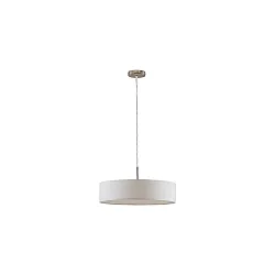 Luminaire à suspension TIM Ø 50CM haut bas, avec diffuseur E27 IP20, nickel mat gradable