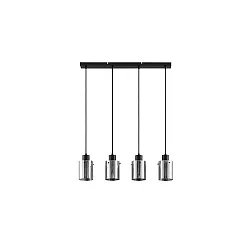 Luminaire à suspension MURRAY 4 flammes, cylindrique E27 IP20, noir mat gradable