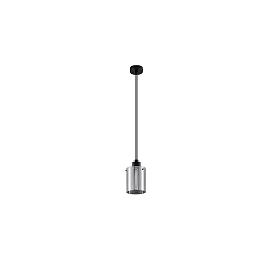 Luminaire à suspension MURRAY à 1 flamme, cylindrique E27 IP20, noir mat gradable