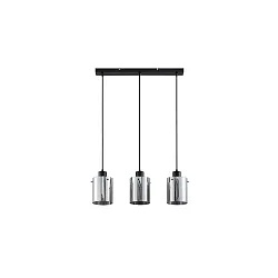 Luminaire à suspension MURRAY 3 flammes, cylindrique E27 IP20, noir mat gradable