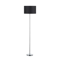 Lampadaire avec interrupteur, avec abat-jour E27, chrome, noir  gradable