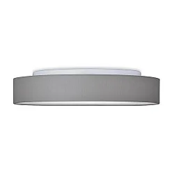 LED ceiling luminaire 330, direct / indirect, Ø 33cm, 15W 3000K 1360lm, shade grey / hand blown opal glass, matt