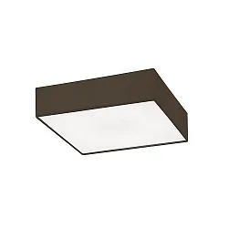 Luminaire de plafond SOFT CUBE 580 carré E27 IP20, marron foncé gradable