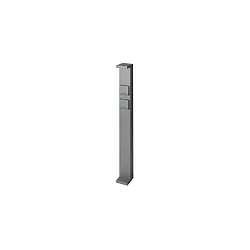 Borne d'éclairage ALOR 2 voies, angulaire, langue, avec prise de courant IP44, couvert de poudre, gris graphite 