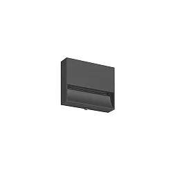 Luminaire mural d’extérieur MADURA CCT Switch, résistant aux chocs, commutable IP65, couvert de poudre, gris graphite 