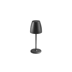 Lampe de table solaire CAMERON avec connexion USB, avec batterie IP54, noir