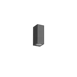 Luminaire mural d’extérieur LIFOU à 2 flammes, angulaire GU10 IP65, couvert de poudre, noir mat gradable