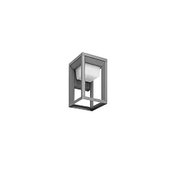 Luminaire mural d’extérieur LEVU commutable IP54, couvert de poudre, gris graphite 