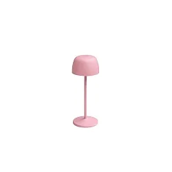 Lampe de table à accu ROSS Bas, avec variateur tactile IP54, rose gradable