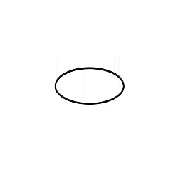 Luminaire à suspension DEVON Ø 180CM pour VDU, contrôlable par Bluetooth IP20, couvert de poudre, blanc mat gradable