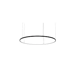 Luminaire à suspension ANDROS IN Ø 180CM contrôlable par DALI IP20, couvert de poudre, noir mat gradable