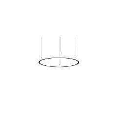 Luminaire à suspension ANDROS IN/OUT Ø 800CM contrôlable par Matter IP20, couvert de poudre, noir mat gradable