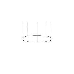 Luminaire à suspension ANDROS IN/OUT Ø 180CM contrôlable par Matter IP20, couvert de poudre, noir mat gradable
