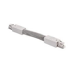 Flexible track connector for 3-phase power tracks, 30cm, white