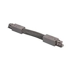 Flexible track connector for 3-phase power tracks, 30cm, silver