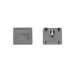 End piece for 1- and 3- Phasen Stromschienen, silver