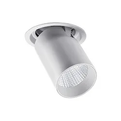 Spot TRAXX MAXI rond, pivotant, rotatif, commutable LED IP20, argent 