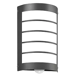 Luminaire mural d’extérieur langue, semi-circulaire, avec détecteur de mouvement E27 IP44, anthrazit