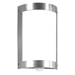 Luminaire mural d’extérieur langue, semi-circulaire, avec détecteur de mouvement E27 IP44, acier inoxydable