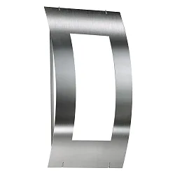 Outdoor wall luminaire AQUA QUADRAT, IP44, E27, stainless steel / opal glass, brushed