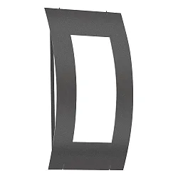 Outdoor wall luminaire AQUA QUADRAT, IP44, E27, stainless steel / opal glass, anthracite