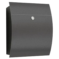 boîte aux lettres fermé, avec serrure, arqué, anthrazit