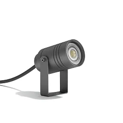 Projecteur d'extérieur GU10 / REMOVABLE SPIKE à 1 flamme, cylindrique, avec prise de courant, inclinable GU10 IP65, anthrazit