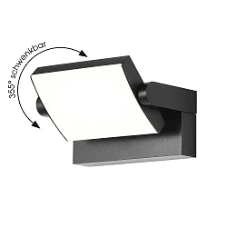 outdoor wall luminaire CCT Switch, tiltable IP54
