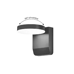 outdoor wall luminaire CCT Switch, tiltable IP54