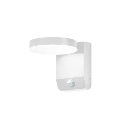 outdoor wall luminaire CCT Switch, tiltable, with motion detector IP54, white