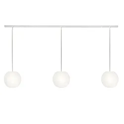 Luminaire à suspension ACAI 21 3 flammes E27 IP20, mat, blanc opale gradable