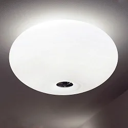 Luminaire de plafond AIH petit E27 IP20, aluminium brossé, blanc mat gradable